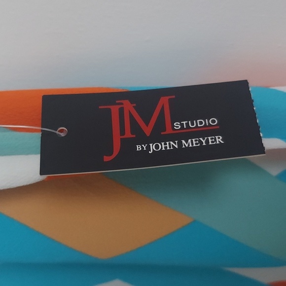 JM Studio by John Meyer Geometric Lattice Print Blouse Size Medium NWT - Picture 11 of 15